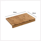 Planche à découper en bambou avec rebord – 35 × 24 cm