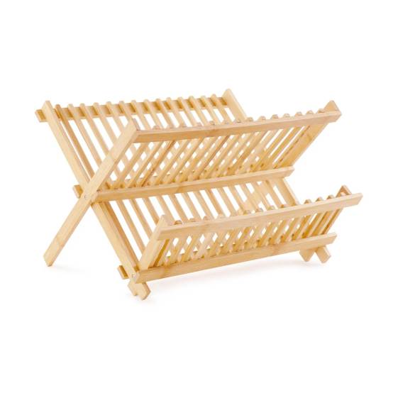 Égouttoir à vaisselle pliable en bambou