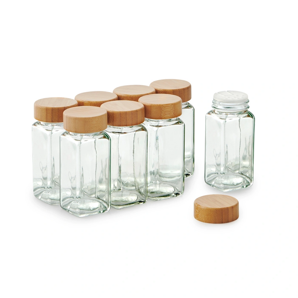 Pack de 12 Pots en Verre 120 ml avec Couvercles