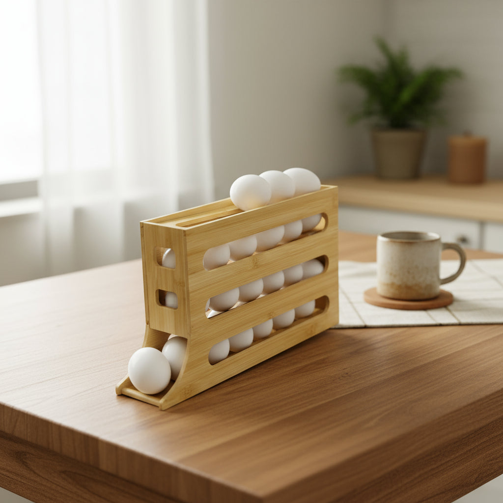 Range-œufs 4 niveaux pour réfrigérateur – Capacité 30 œufs