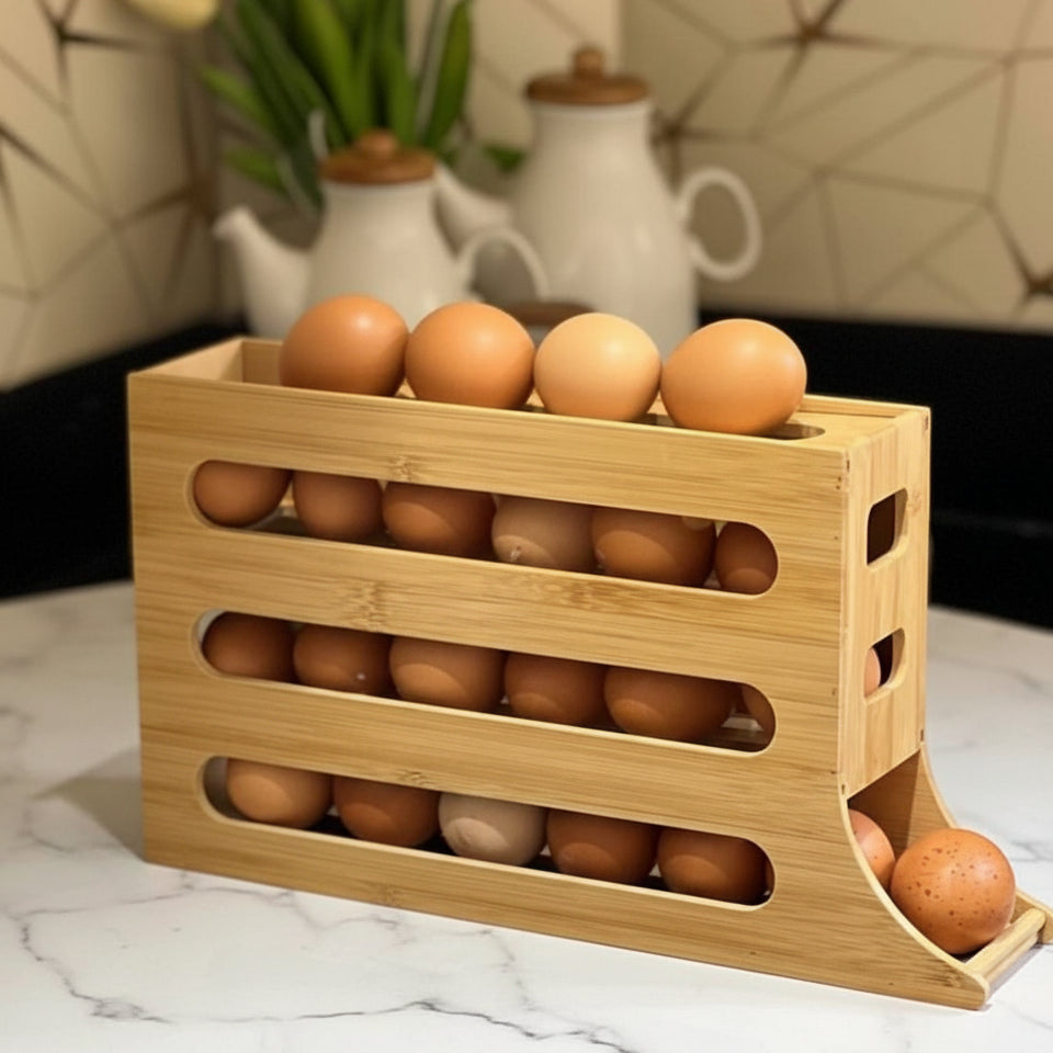 Range-œufs 4 niveaux pour réfrigérateur – Capacité 30 œufs
