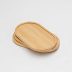 Plateau ovale en bambou naturel