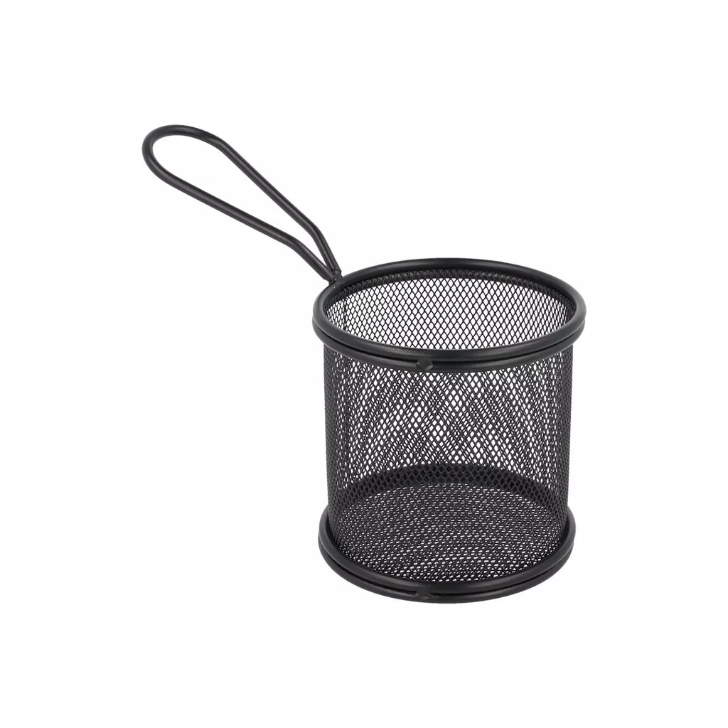 Panier à Friture de Service en Acier Inoxydable Noir