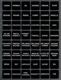 Pack de 48 Étiquettes Adhésives pour Épices et Aliments – Fond Noir