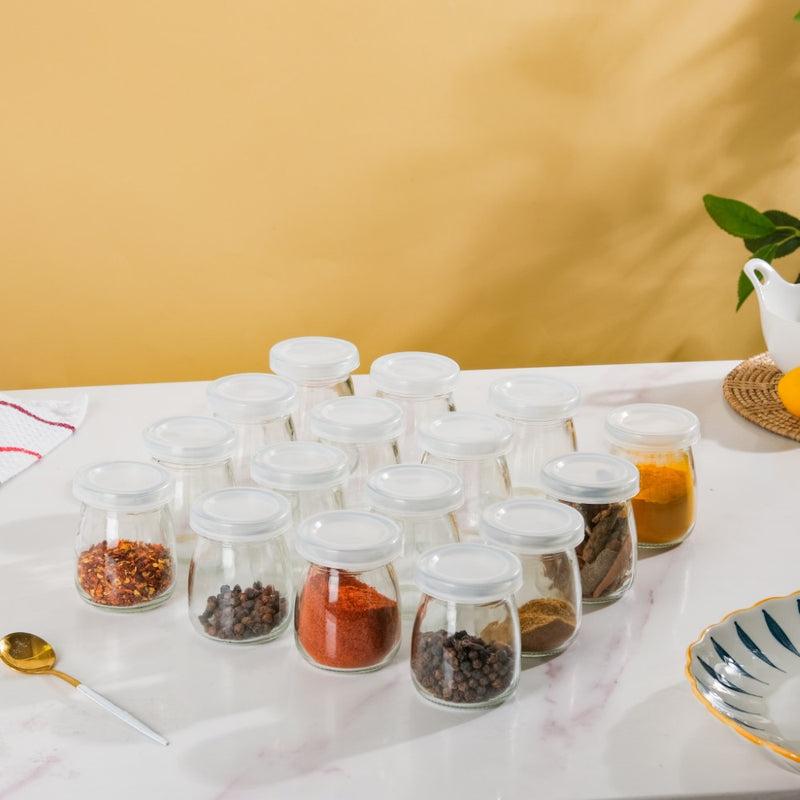 Lot de 12 Récipients Hermétiques en Verre 100 ml