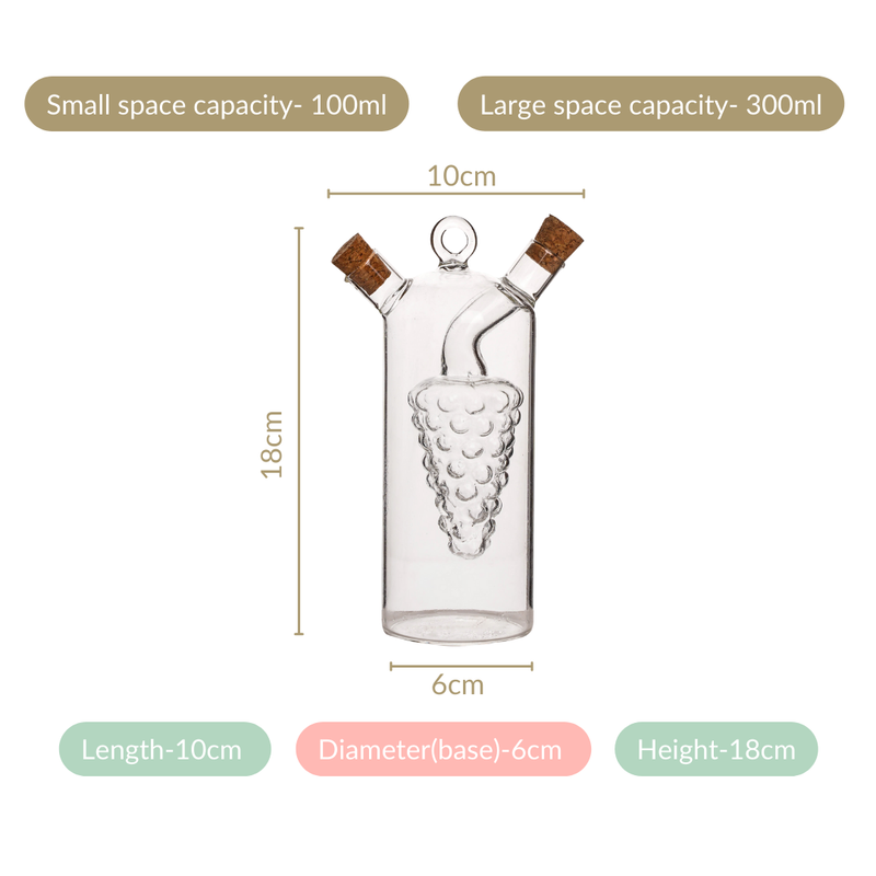 Distributeur d’Huile en Verre 2 en 1