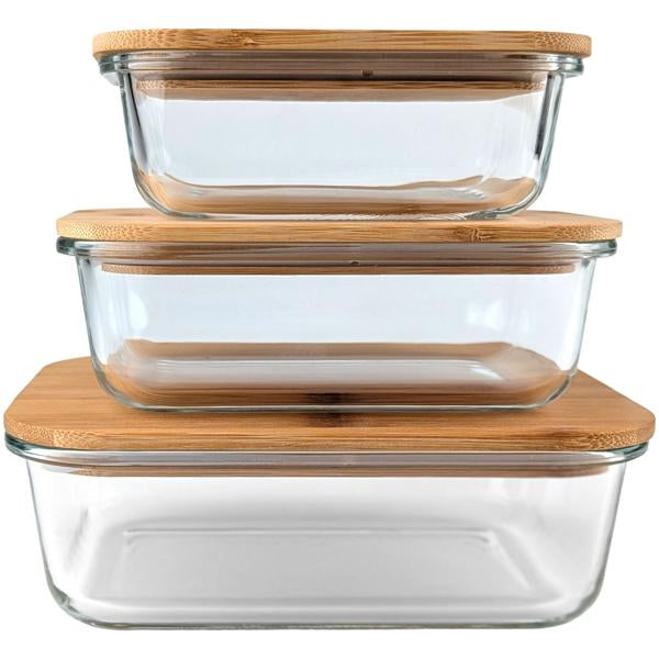 Lot de 3 Boîtes de Conservation en Verre
