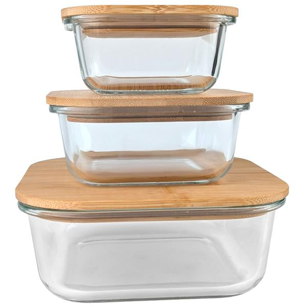 Lot de 3 Boîtes de Conservation Carrées