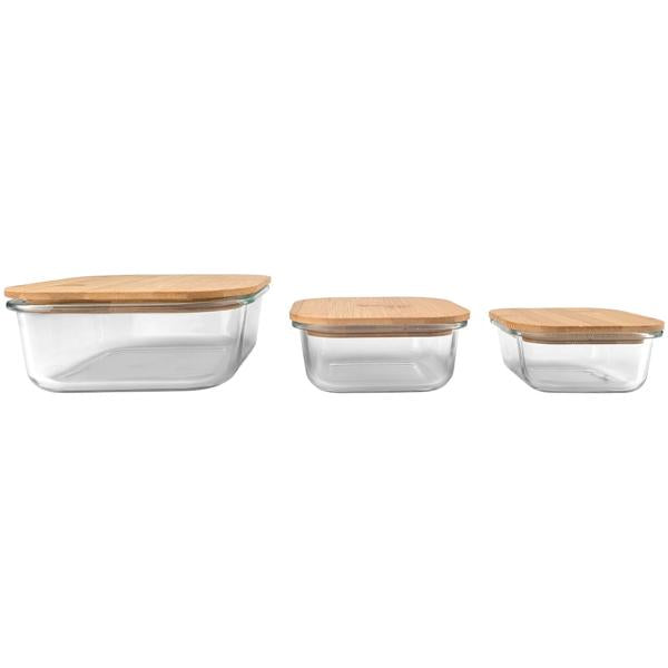 Lot de 3 Boîtes de Conservation Carrées