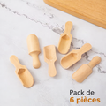 Lot de 6 Petites Cuillères en Bambou
