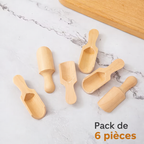 Lot de 6 Petites Cuillères en Bambou