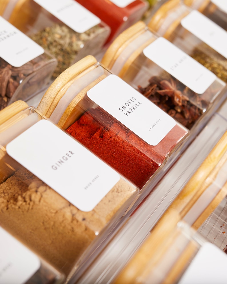 Pack de 12 bocaux carrés 450 ml avec 12 étiquettes