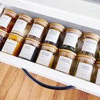 Pack de 12 bocaux de conservation 450 ml avec 12 étiquettes