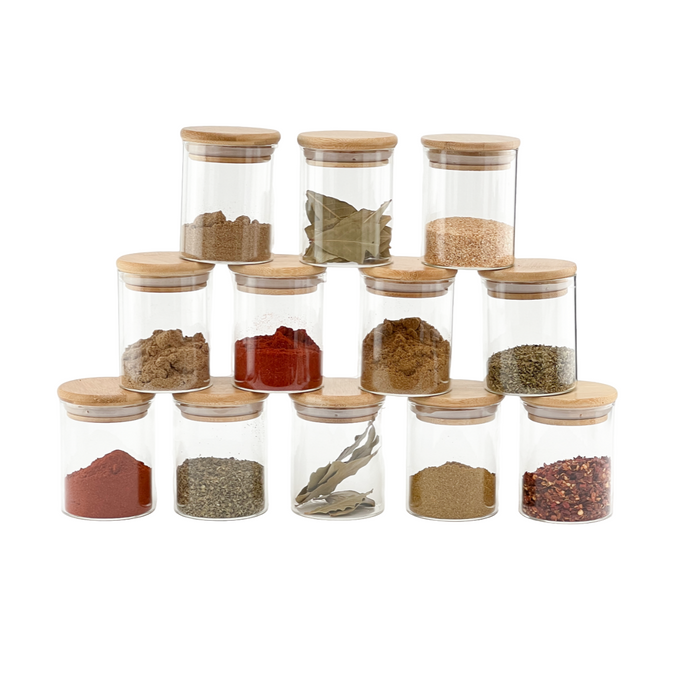 Pack de 12 bocaux de conservation 450 ml avec 12 étiquettes