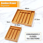 Range-couverts extensible en bambou