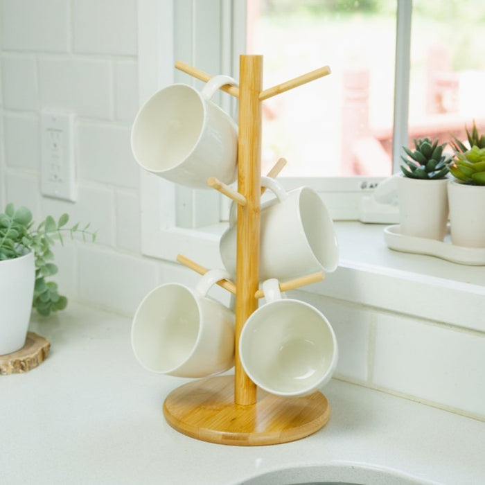Porte-Tasses en Bambou Naturel